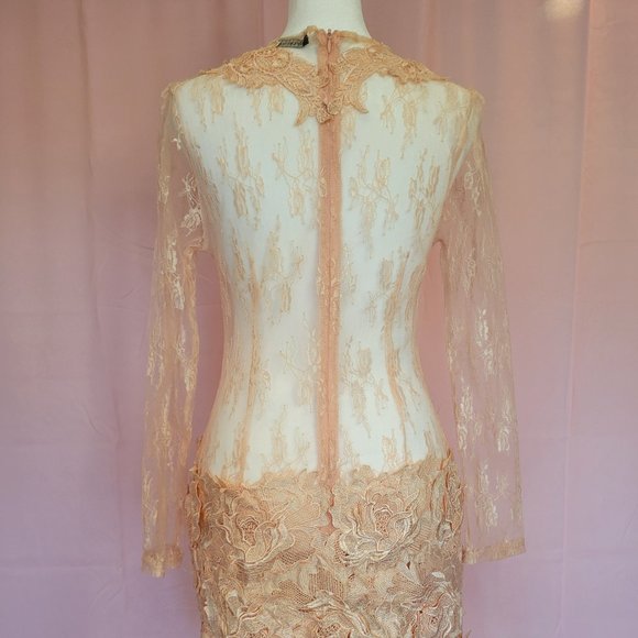 Parvenue Baby Pink Lace Dress - Picture 3 of 7